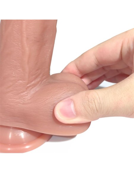 Tiberio Dildo Realista Turbo Shaking con Thrusting Rotacion 360º y Control Remoto Silicona Liquida