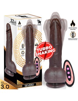Severo Dildo Realista Turbo Shaking Thrusting Rotacion 360º Control Remoto Efecto Calor