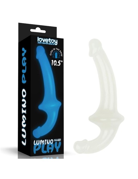 Dildo doble Lumino Play Luz Azul 105