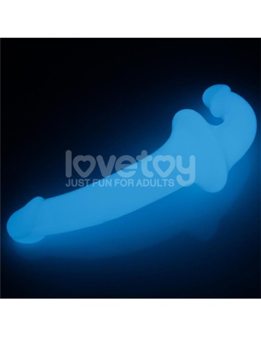 Dildo doble Lumino Play Luz Azul 105