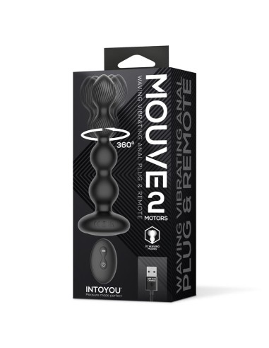 Mouve Plug Anal con Waving y Vibracion con Control Remoto 2 Motores