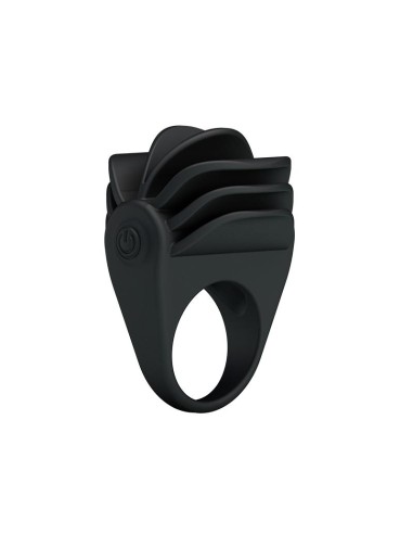 Pretty Love Anillo Vibrador Chester Color Negro