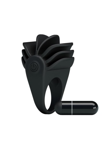 Pretty Love Anillo Vibrador Chester Color Negro