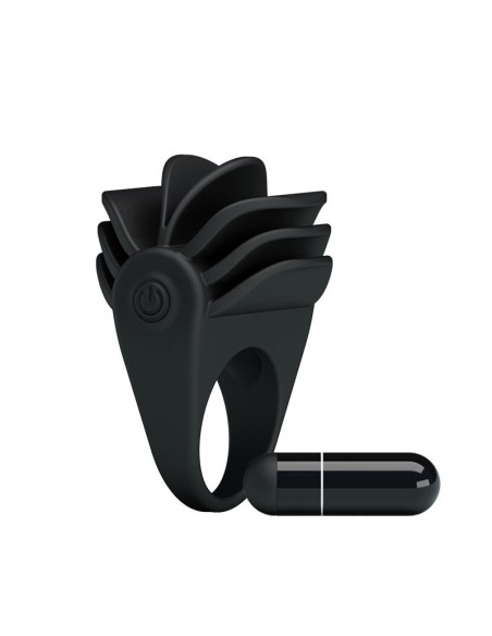 Pretty Love Anillo Vibrador Chester Color Negro