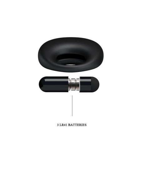 Pretty Love Anillo Vibrador Trap Color Negro