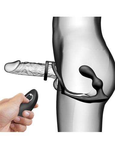 Marshall Plug Anal con Vibracion y Anillo para el Pene y Testiculos