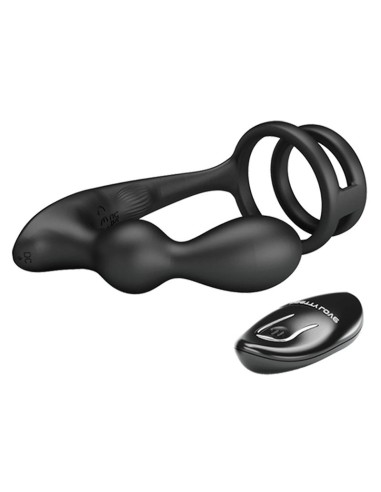 Marshall Plug Anal con Vibracion y Anillo para el Pene y Testiculos