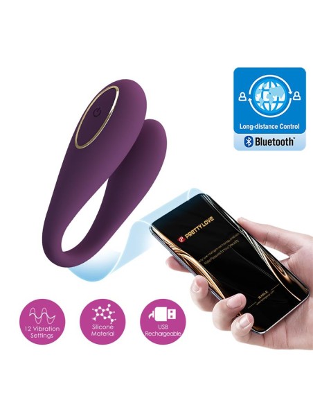 August Vibrador de Parejas con App Lila August Vibrador de Parejas con App Lila