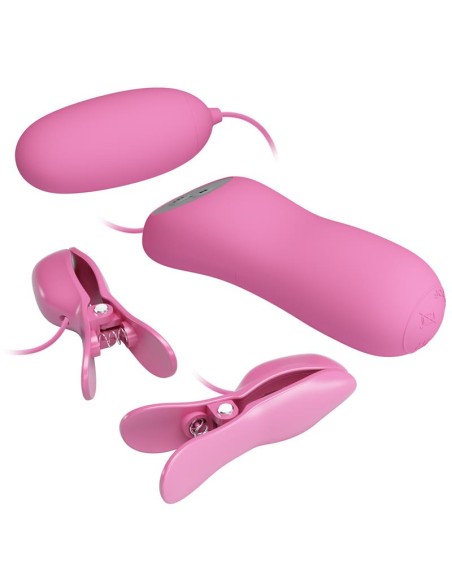 Pinzas para Pezones y Huevo Vibrador con Electro shock Pinzas para Pezones y Huevo Vibrador con Electro shock