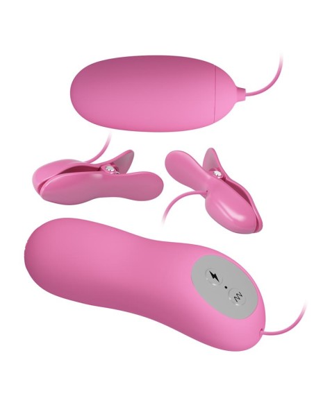 Pinzas para Pezones y Huevo Vibrador con Electro shock Pinzas para Pezones y Huevo Vibrador con Electro shock