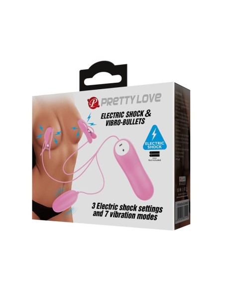 Pinzas para Pezones y Huevo Vibrador con Electro shock Pinzas para Pezones y Huevo Vibrador con Electro shock