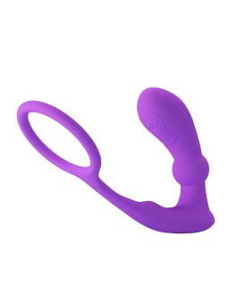 Warren Plug Anal y Anillo para el Pene con Vibracion y Pulsacion a Control Remoto 2