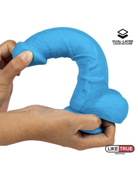 Dildo Realista Silicona Liquida Dual Layer 8 Azul Dildo Realista Silicona Liquida Dual Layer 8 Azul