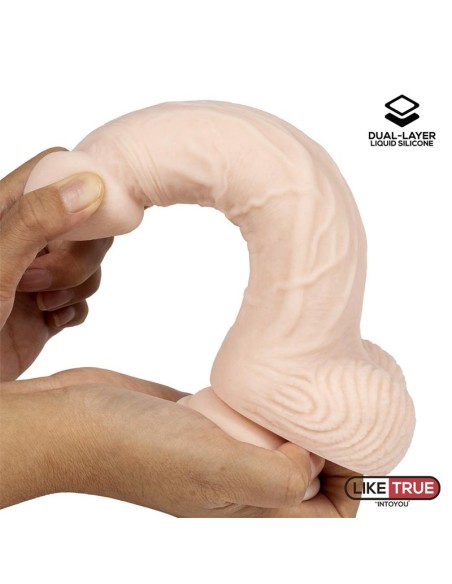 Dildo Realista Silicona Liquida Dual Layer 825 Blanco Dildo Realista Silicona Liquida Dual Layer 825 Blanco