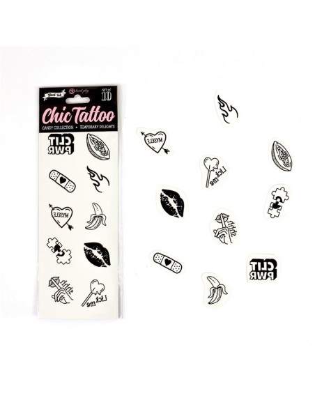 Set de 10 Tattoos Temporales Candy Collection Set de 10 Tattoos Temporales Candy Collection
