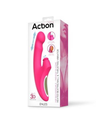 Enles Vibrador con Beating Ball Thrusting y Funcion de Calor