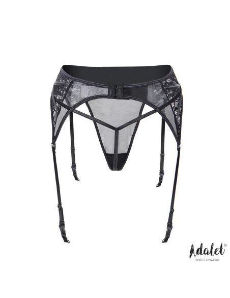 Luva Set de Liguero con Encaje Floral y Tanga