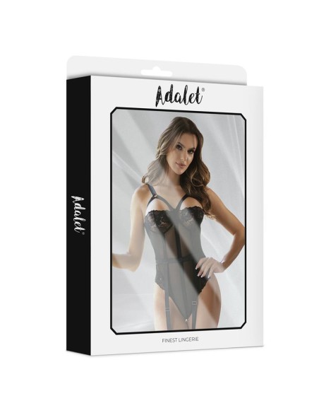 Ariana Body con Liguero y Ligas Rojo