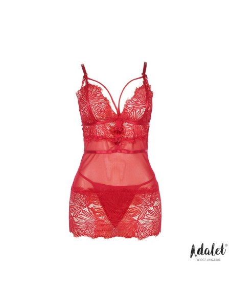 Zoe Babydoll Espalda Abierta y Tanga Rojo Zoe Babydoll Espalda Abierta y Tanga Rojo