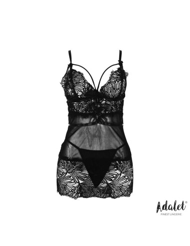 Lila Babydoll Espalda Abierta y Tanga