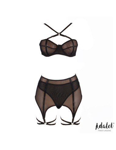 Aria Set Sujetador Tanga Ligero y Ligas