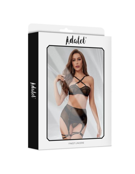 Aria Set Sujetador Tanga Ligero y Ligas Aria Set Sujetador Tanga Ligero y Ligas