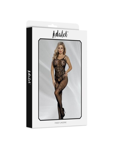 Lana Bodystocking Entrepierna Abierta y Patron Floral