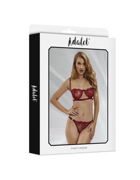 Mia Set Sujetador y Tanga de Encaje Burgundy
