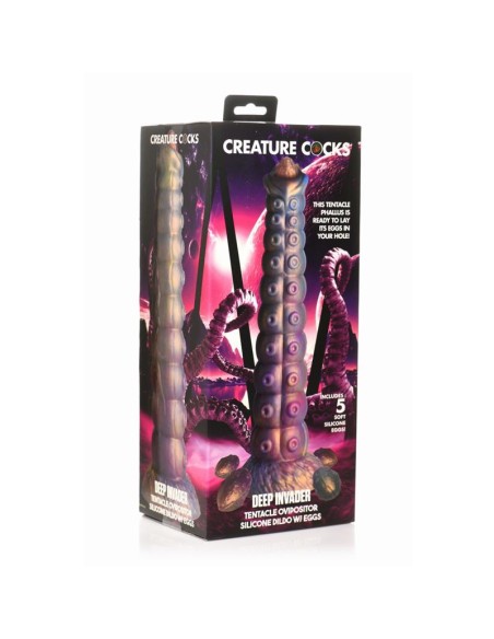 Dildo Ovoposito con 5 huevos Deep Invader Tentacle